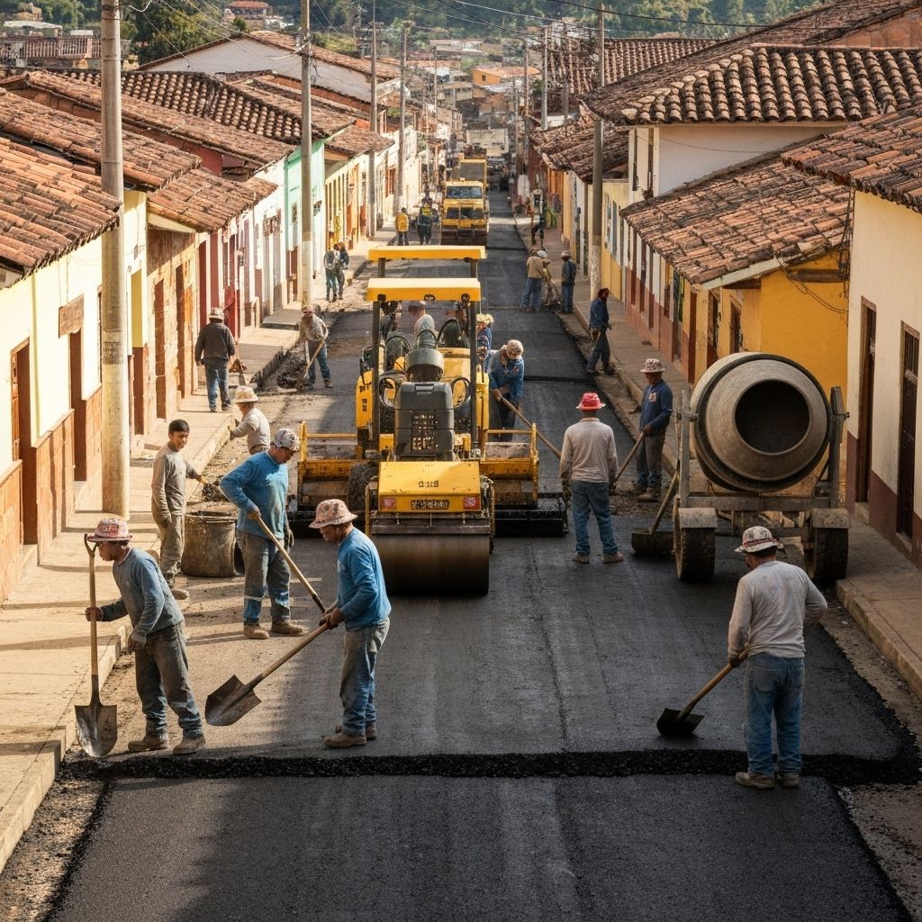 Inauguración de nueva vía en Ubate